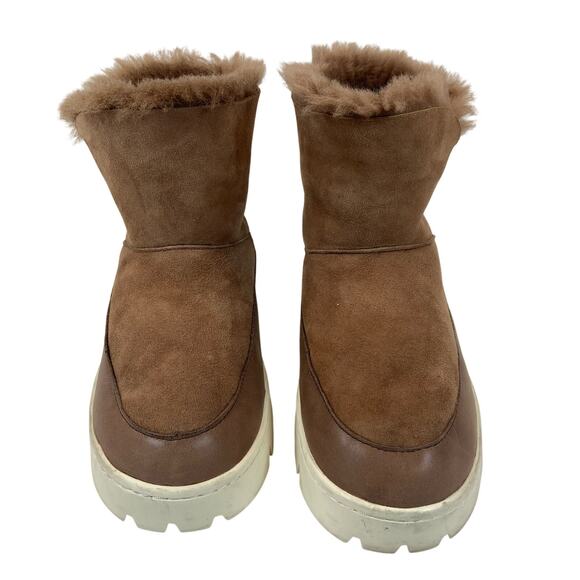 Australia Luxe Collective Cameron Brown Sheepskin Leather Shearling Boots Sz 9 - Picture 3 of 12